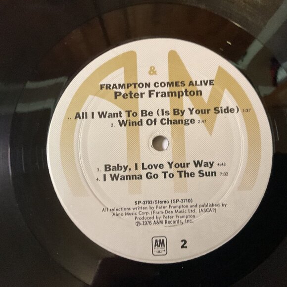 Peter Frampton "Frampton Comes Alive!" Vinyl Album 1976 A&M Records - Picture 9 of 15